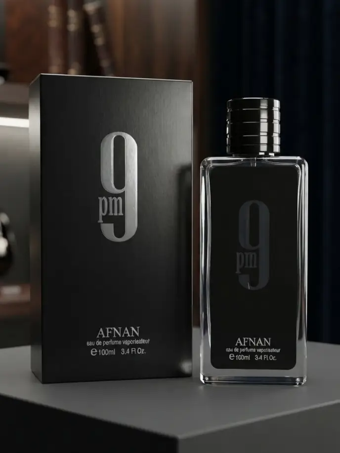 Afnan 9 PM Black (Eau de Parfum) for Men – 100ml | Long-Lasting Amber Vanilla Fragrance_0