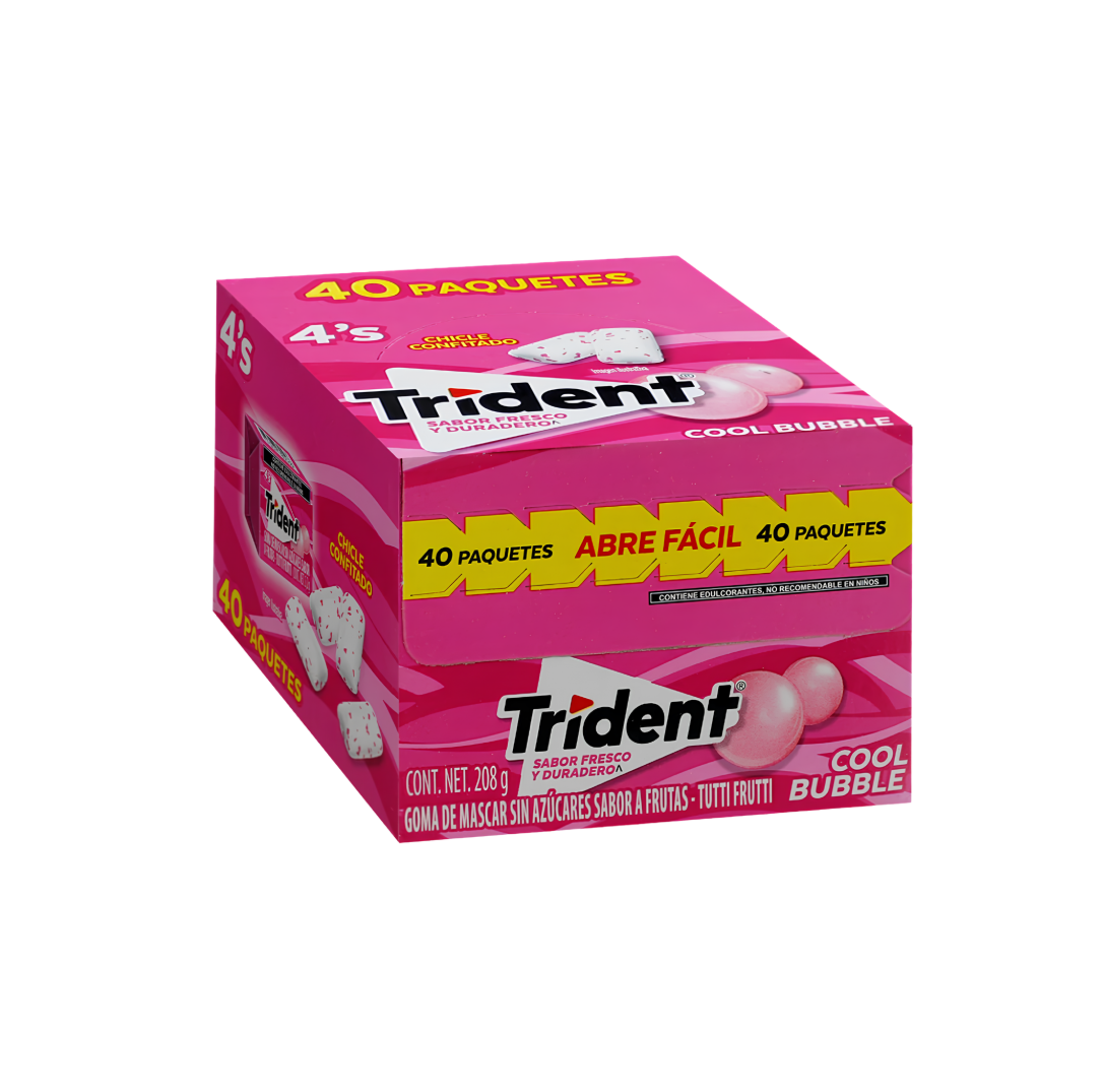 TRIDENT 4S COOL BUBBLE DISP C/40 PZS_0