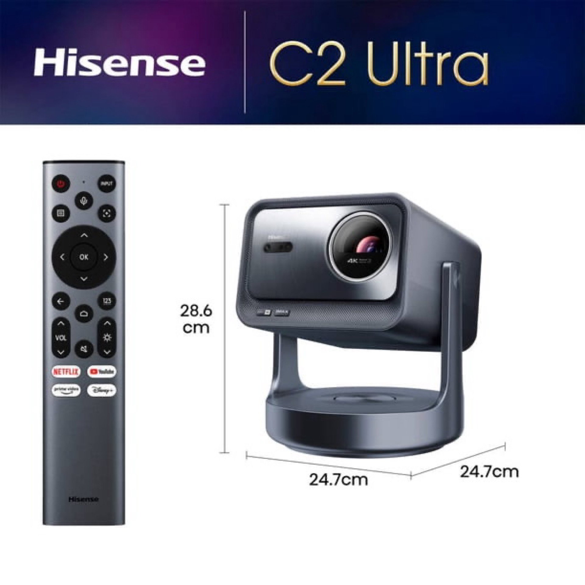 Mini Proyector Hisense 4K Laser C2 Ultra