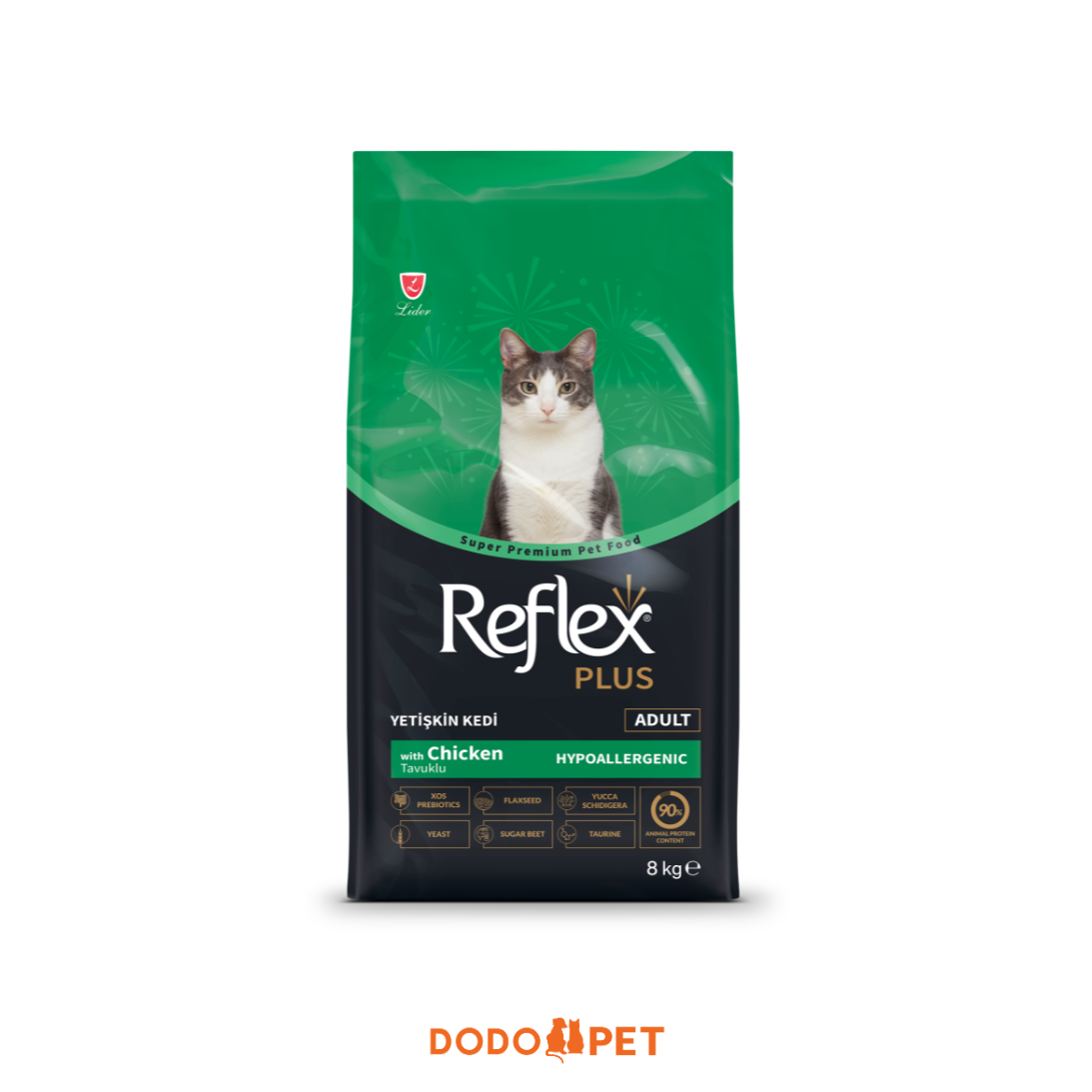 Reflex Plus Adult Cat Food with Chicken (Hypoallergenic) - 8kg