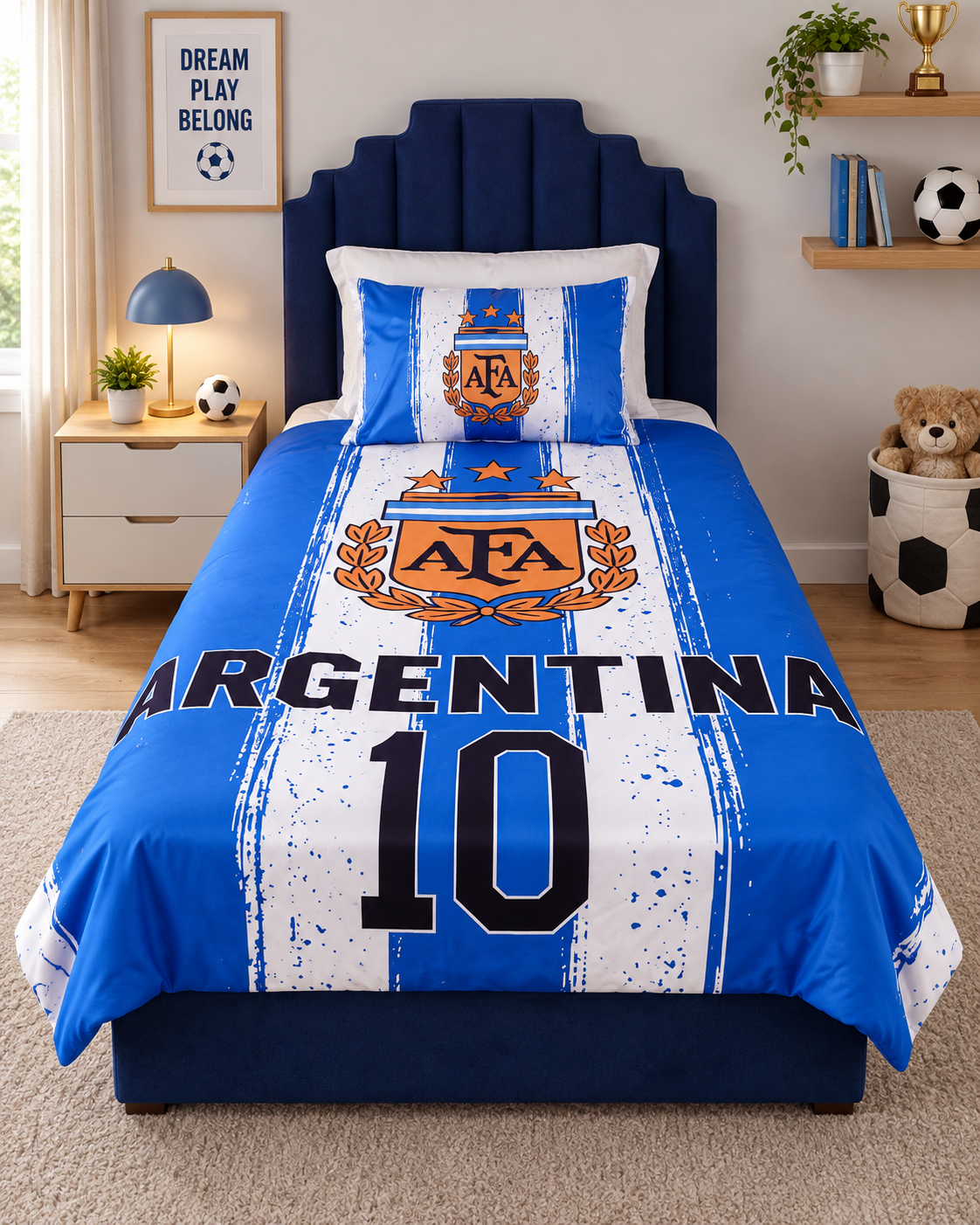 Kidsrock Argentina No. 10 Football 3/4 Duvet Set _2