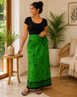 Women’s Handloom Lungi– Island Green