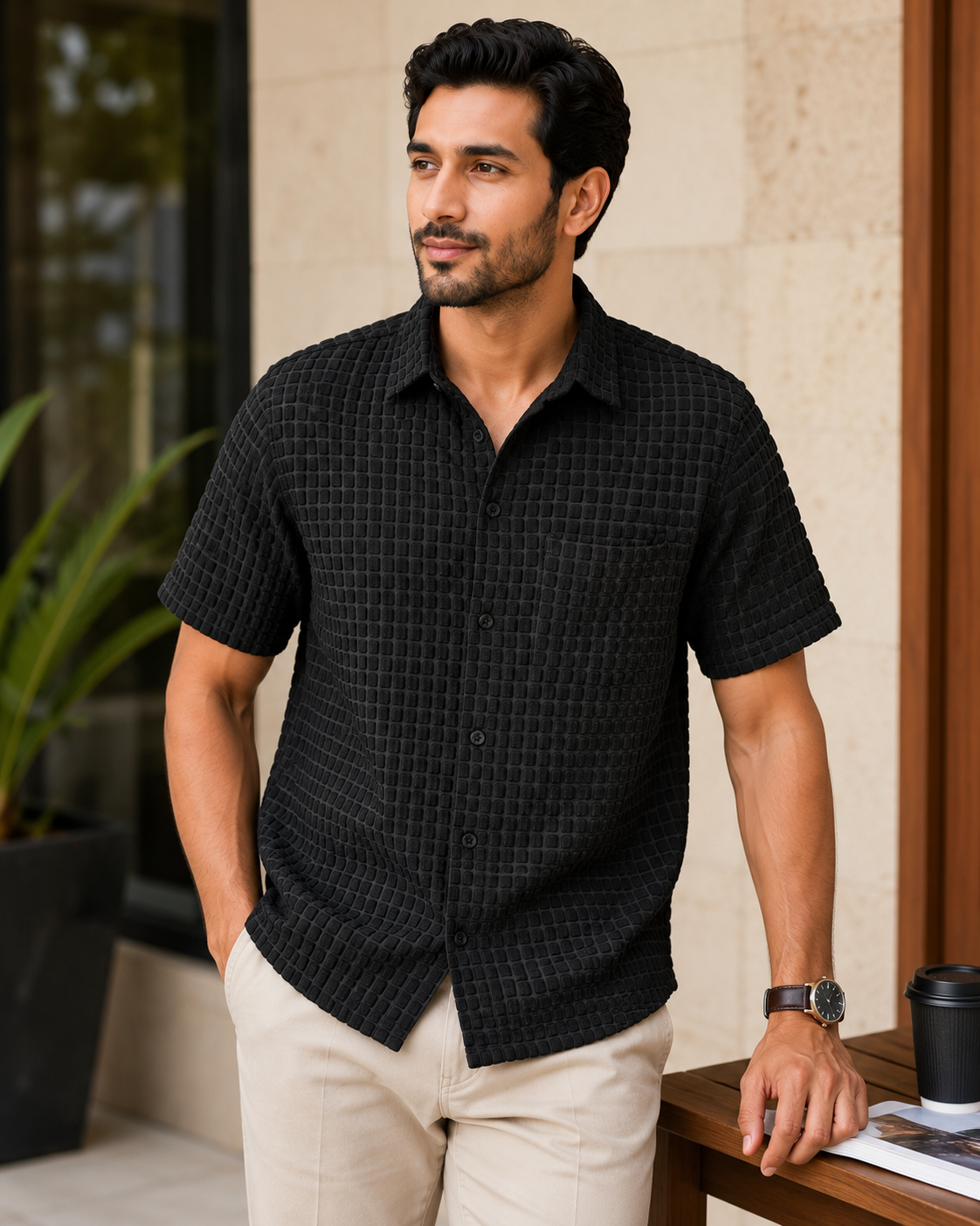 Men’s Cotton Shirt – Heritage Ivory_0