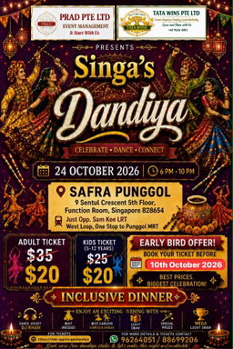 🎉 Welcome to Singa’s Dandiya – Grab your Early Bird Offer (2026)