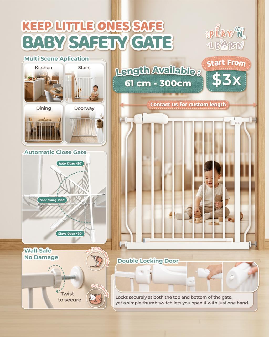 BABY SAFETY GATE (PO! Contact us for more info)