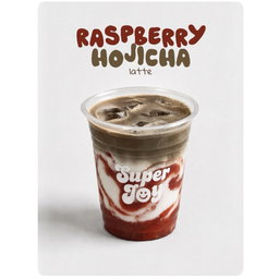 Raspberry Hojicha Latte