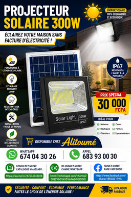 PROJECTEUR SOLAIRE 300W 