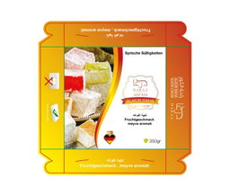 Raha Fruchtgeschmack  – 1 St 350 g x 24 St-Stückpreis: 1,70 €- zzgl.MwSt/ راحة سادة بنكهة الفواكه المتعددة 