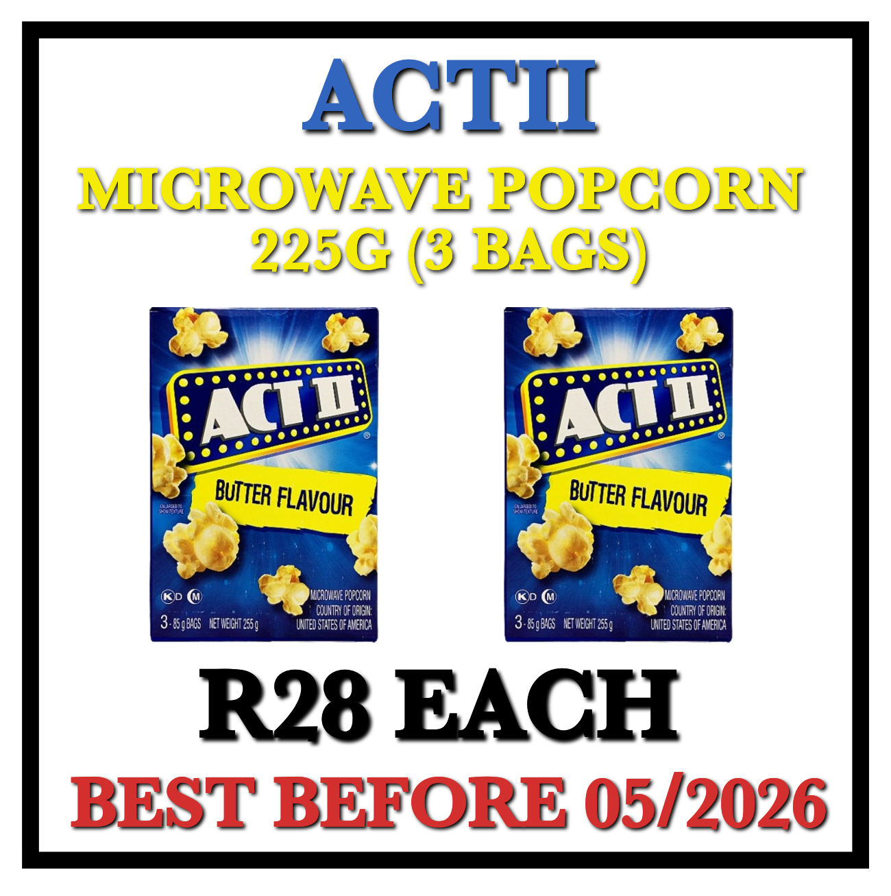 ActII Microwave Popcorn (Butter) 255g_0