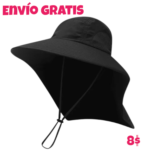 Sombrero Gorra Senderismo Pesca Protección Sol Uv Ajustable_8