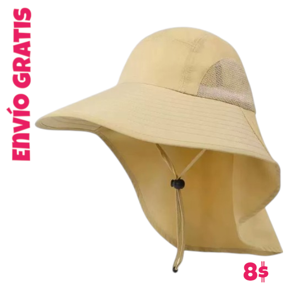 Sombrero Gorra Senderismo Pesca Protección Sol Uv Ajustable_10