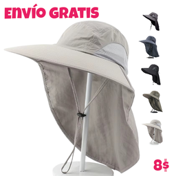 Sombrero Gorra Senderismo Pesca Protección Sol Uv Ajustable
