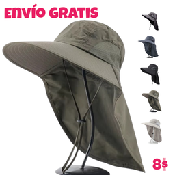 Sombrero Gorra Senderismo Pesca Protección Sol Uv Ajustable