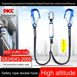Linea de vida doble con buffer (cinta elastica)
