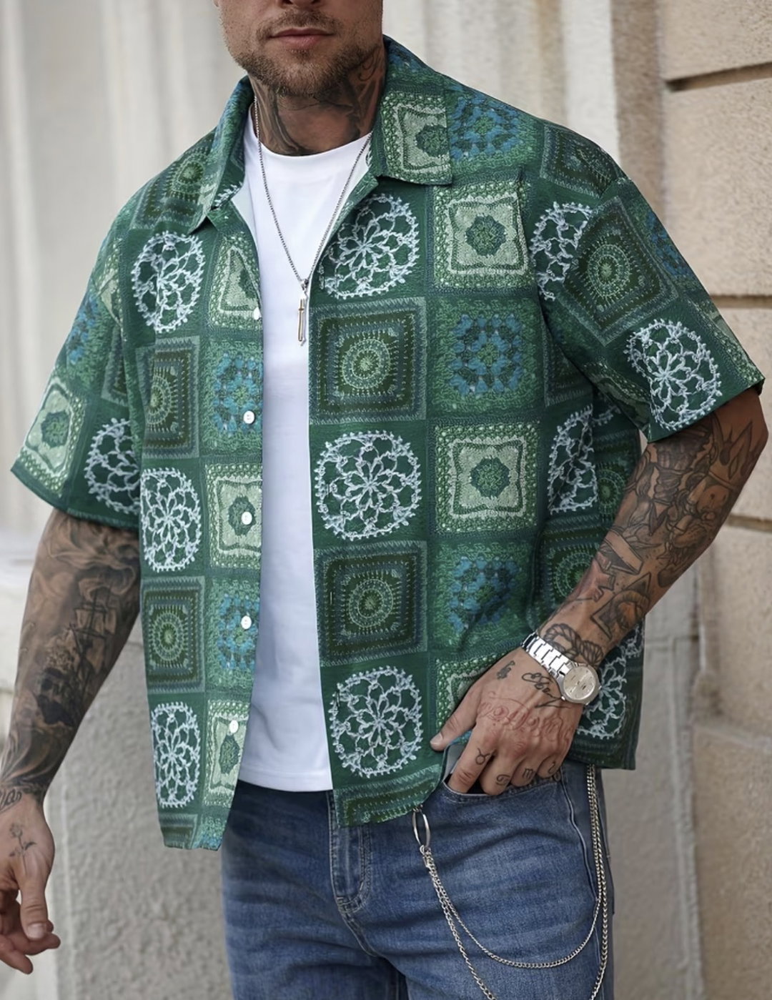 Chemise verte