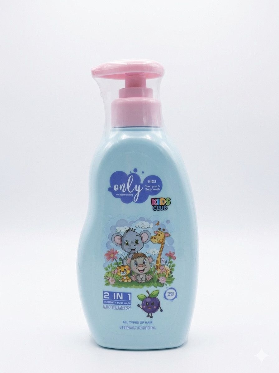 only شامبو + بلسم للأطفال 350 مل Blueberry_0