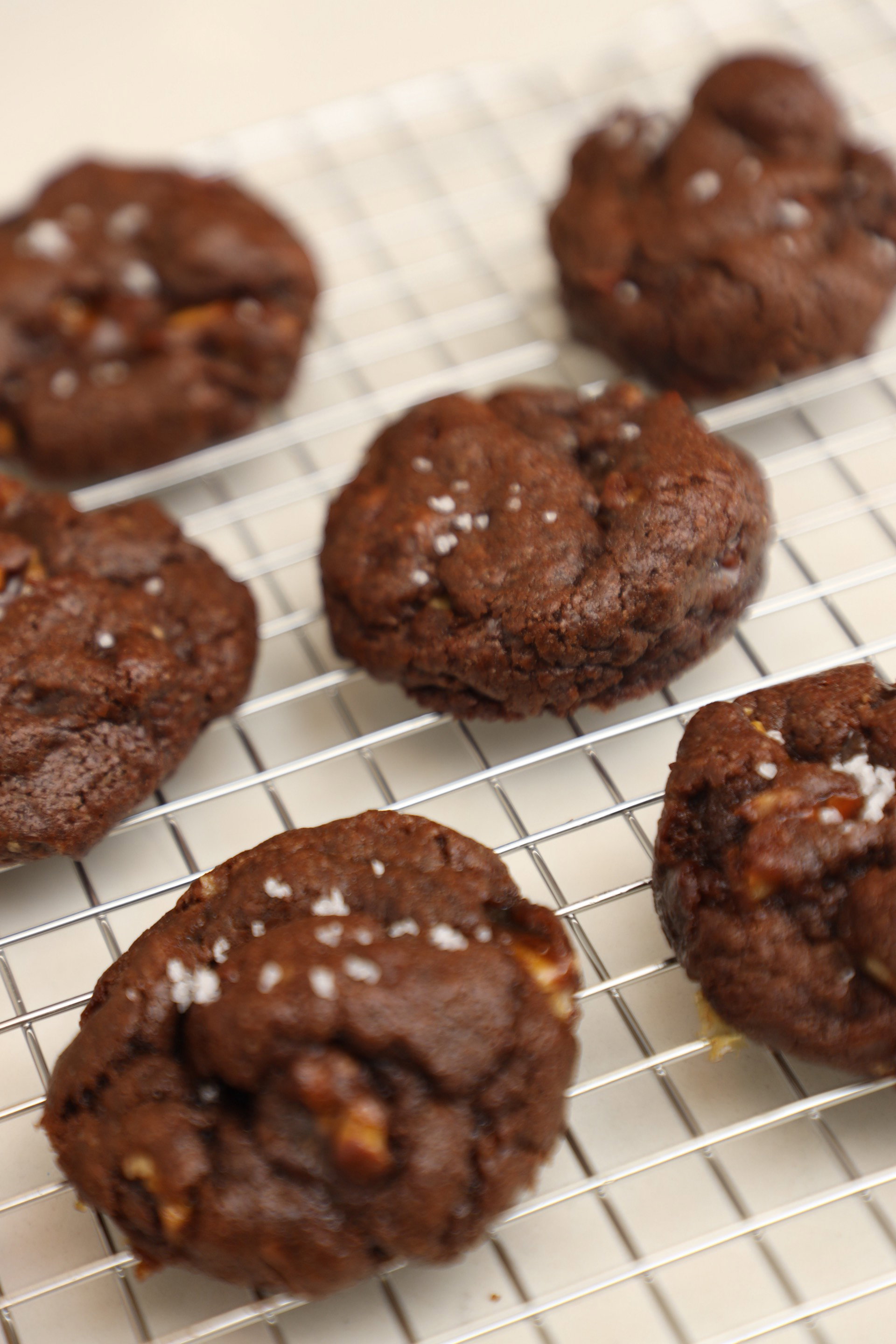Double Chocolate and Salted Caramel Pecans cookie box