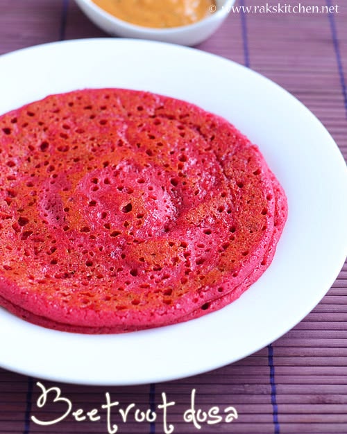 Beet root Dosa 