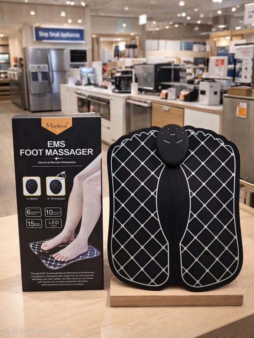 Electrical Muscle Stimulation Foot Massager Mat(uses batteries)_0