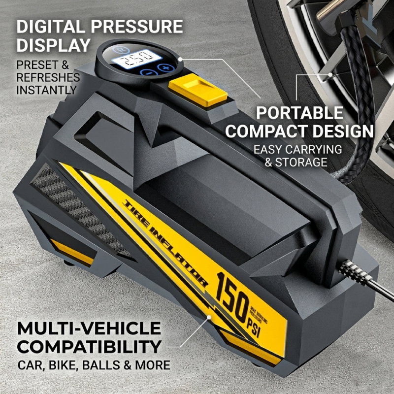 Digital Tyre Inflator with LED Light_1