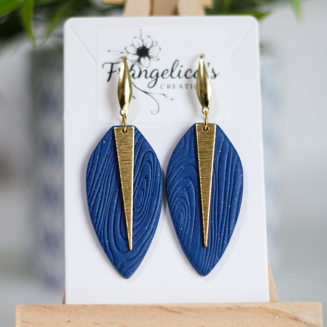 Modern Willow Leaf - Royal Blue