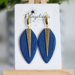 Modern Willow Leaf - Royal Blue 