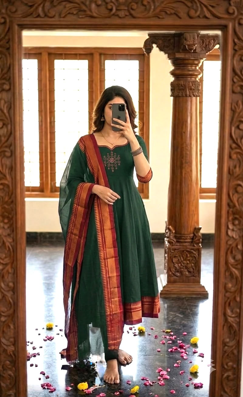 Ethnic Anarkali and Duppata Set JK