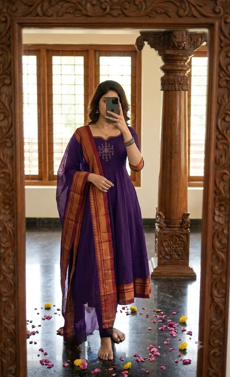 Ethnic Anarkali and Duppata Set JK_1