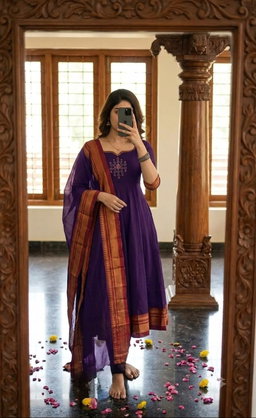 Ethnic Anarkali and Duppata Set JK