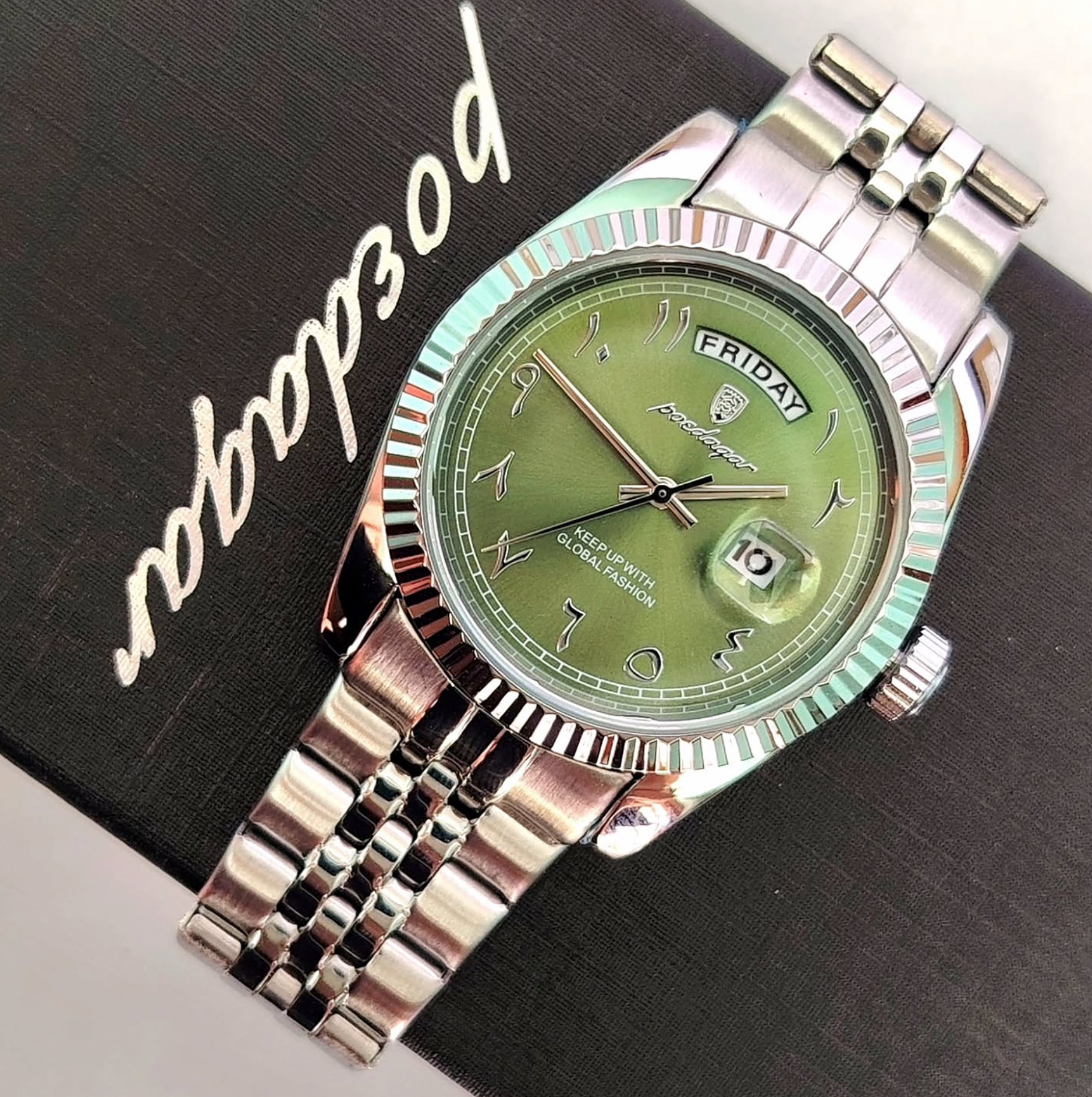 Poedagar Day-Date Arabic Olive_2
