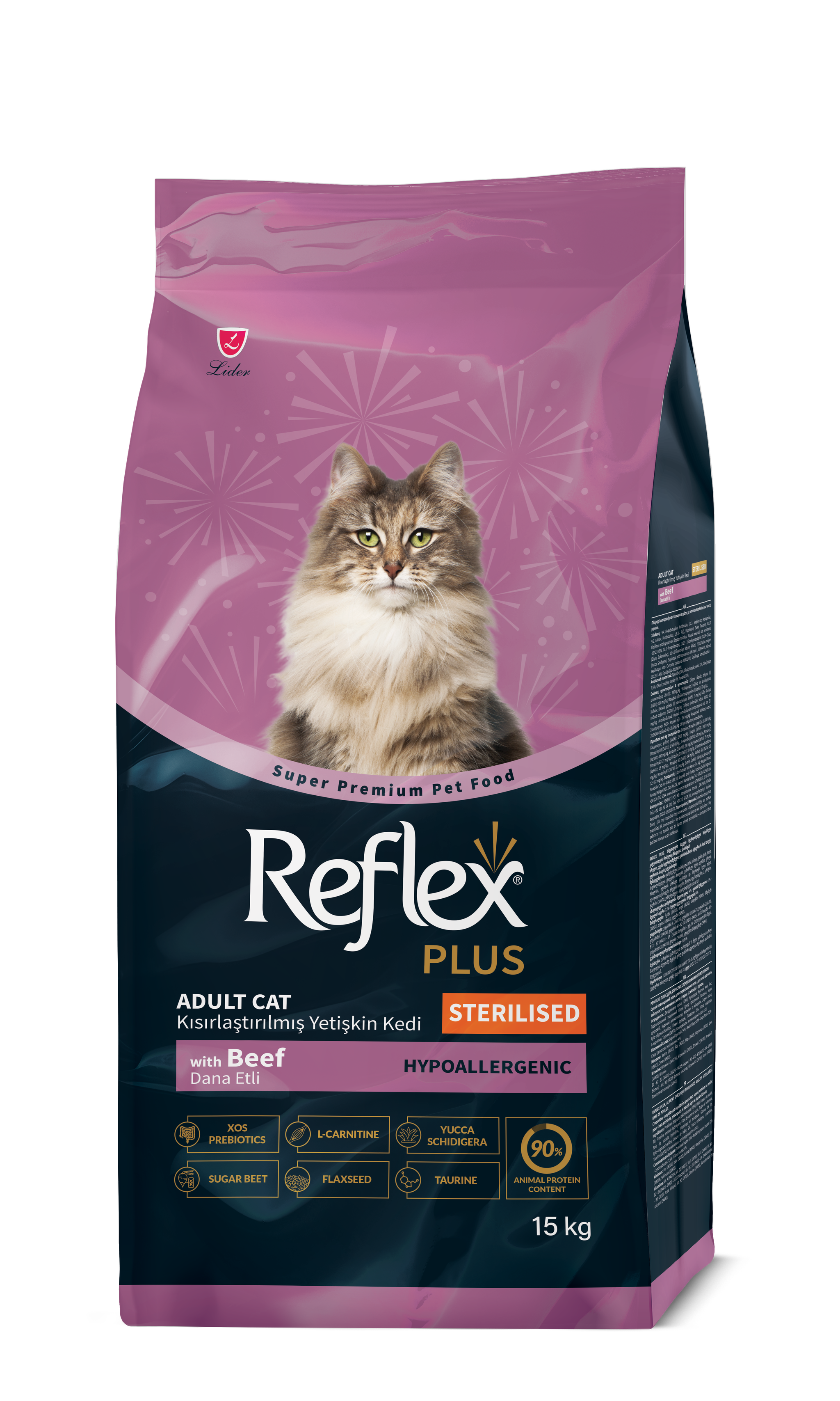 Reflex Plus Adult Cat Food (Hypoallergenic) - 15kg_4