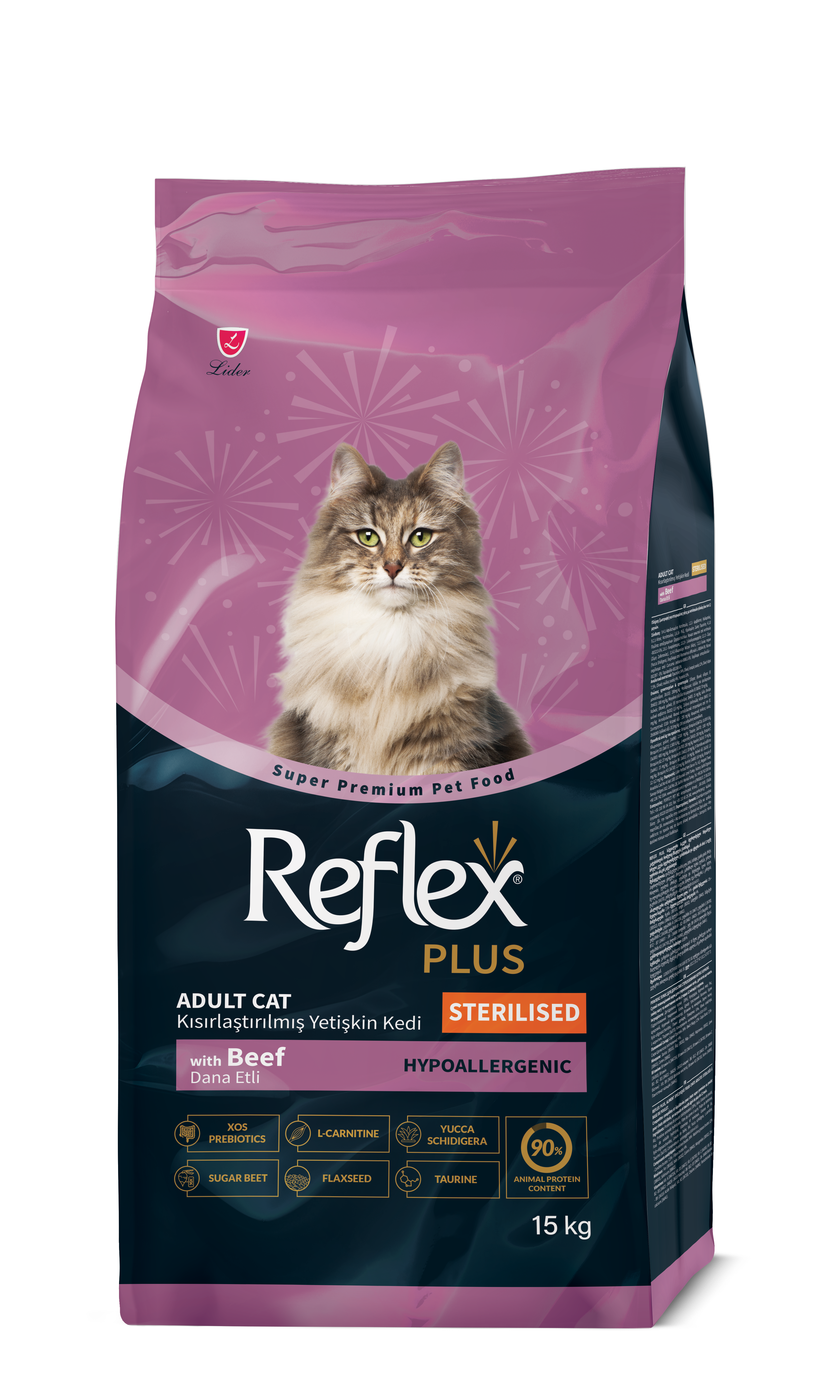 Reflex Plus Adult Cat Food (Hypoallergenic) - 15kg_4