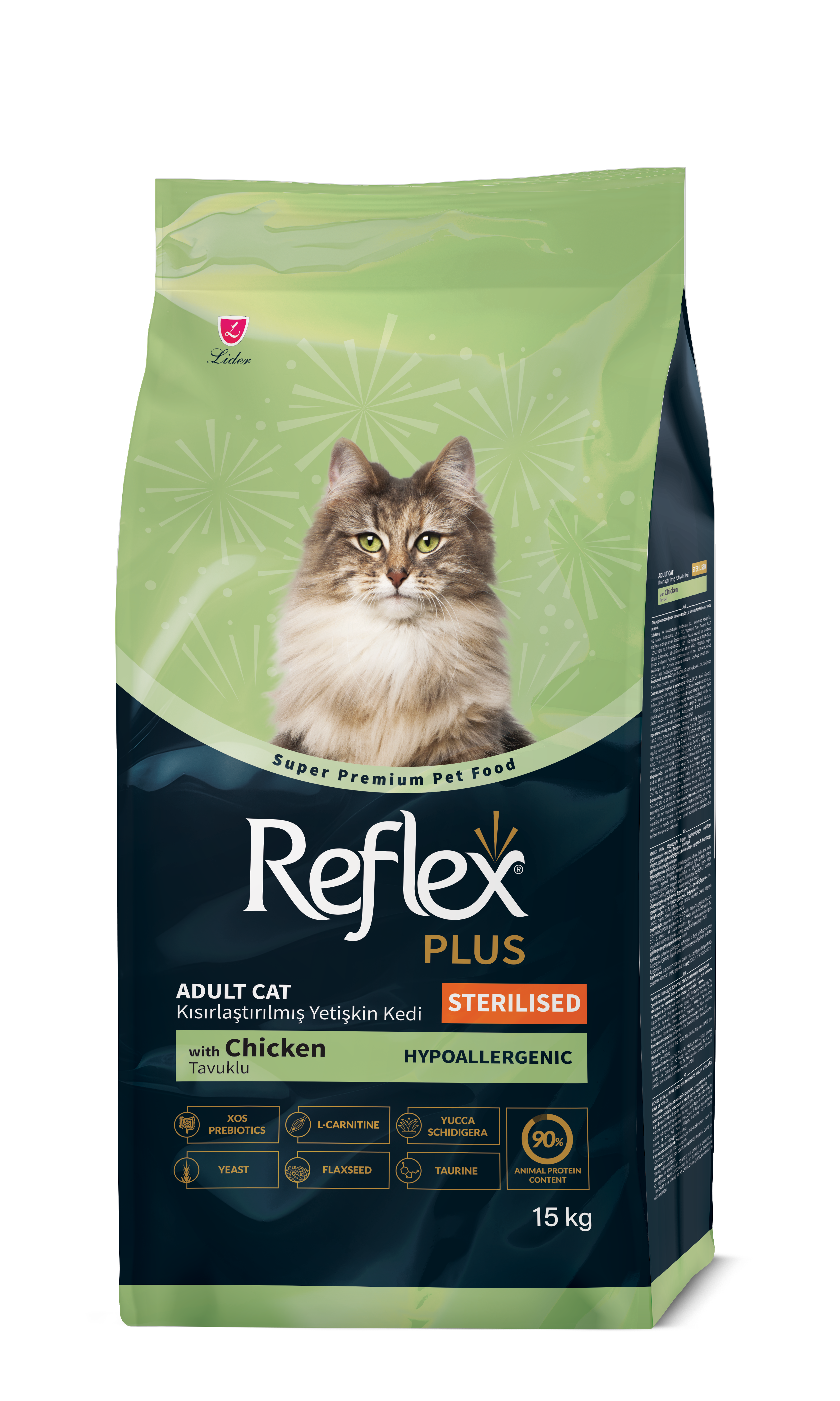 Reflex Plus Adult Cat Food (Hypoallergenic) - 15kg_1