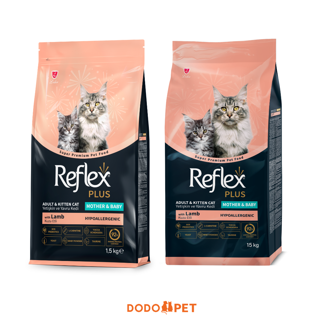 Reflex Plus Adult & Kitten Cat Mother & Baby with Lamb (Hypoallergenic) _0