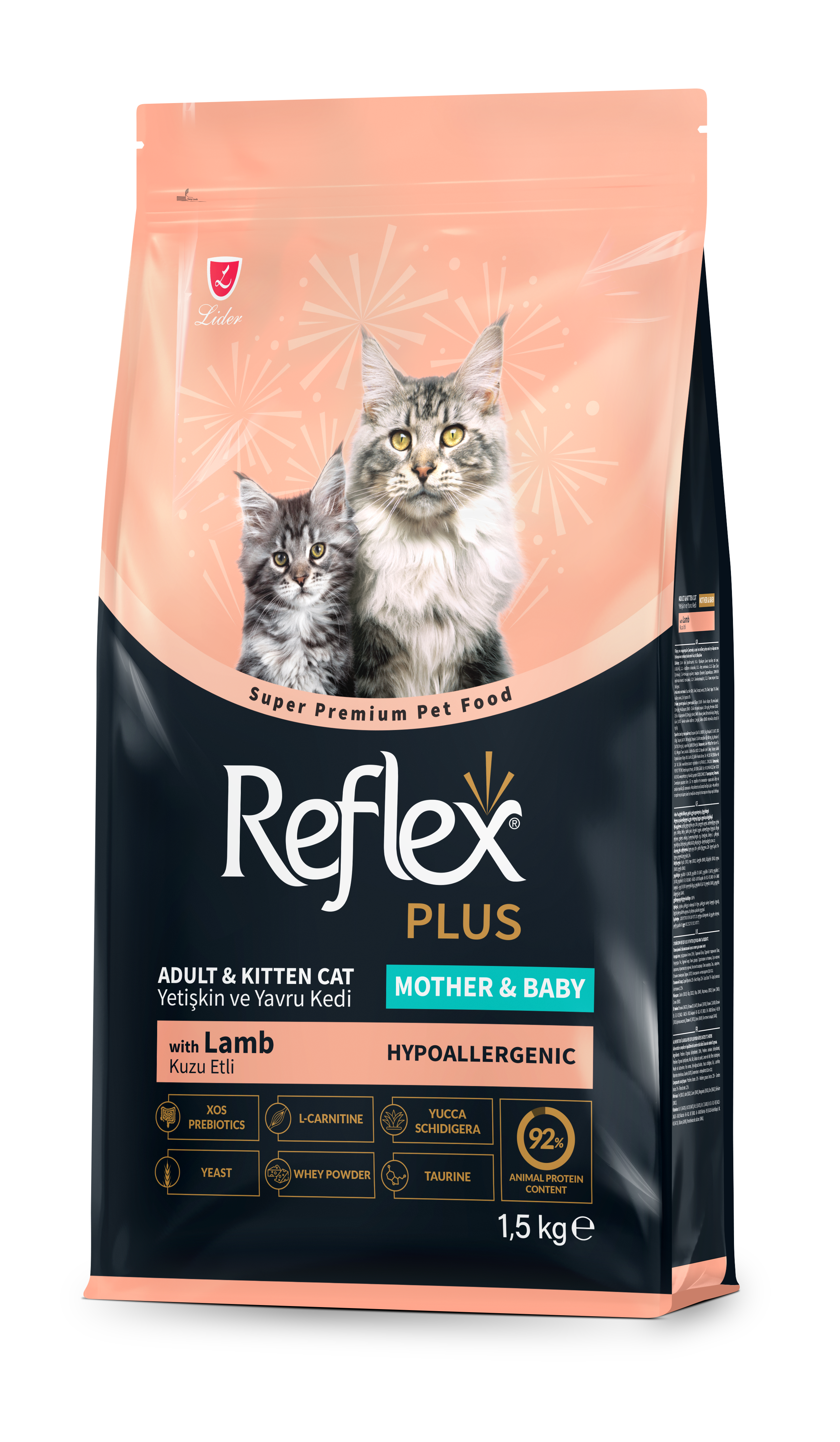 Reflex Plus Adult & Kitten Cat Mother & Baby with Lamb (Hypoallergenic) _1