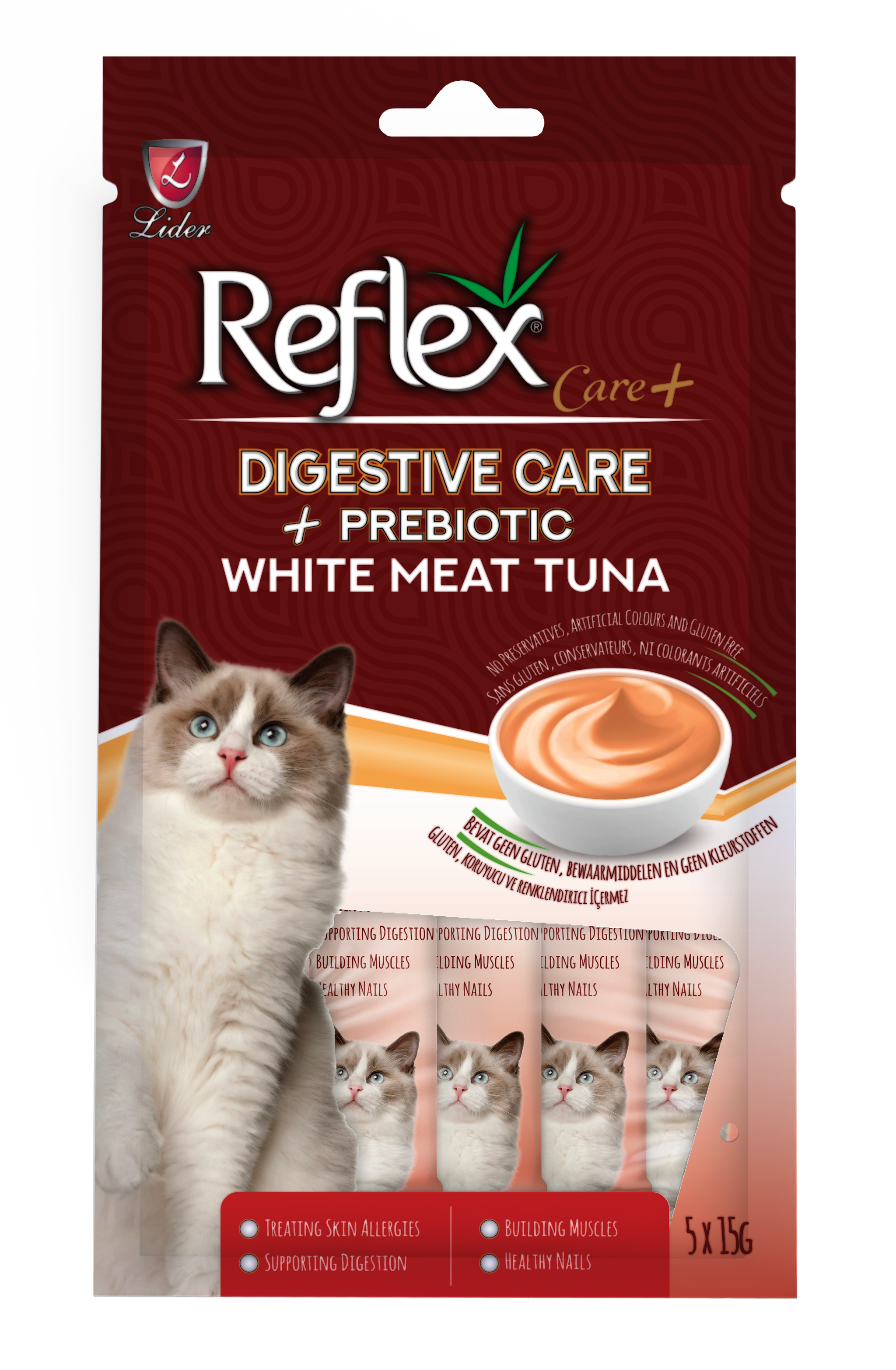 Reflex Care+ Functional Cat Treats - 5x15g_1