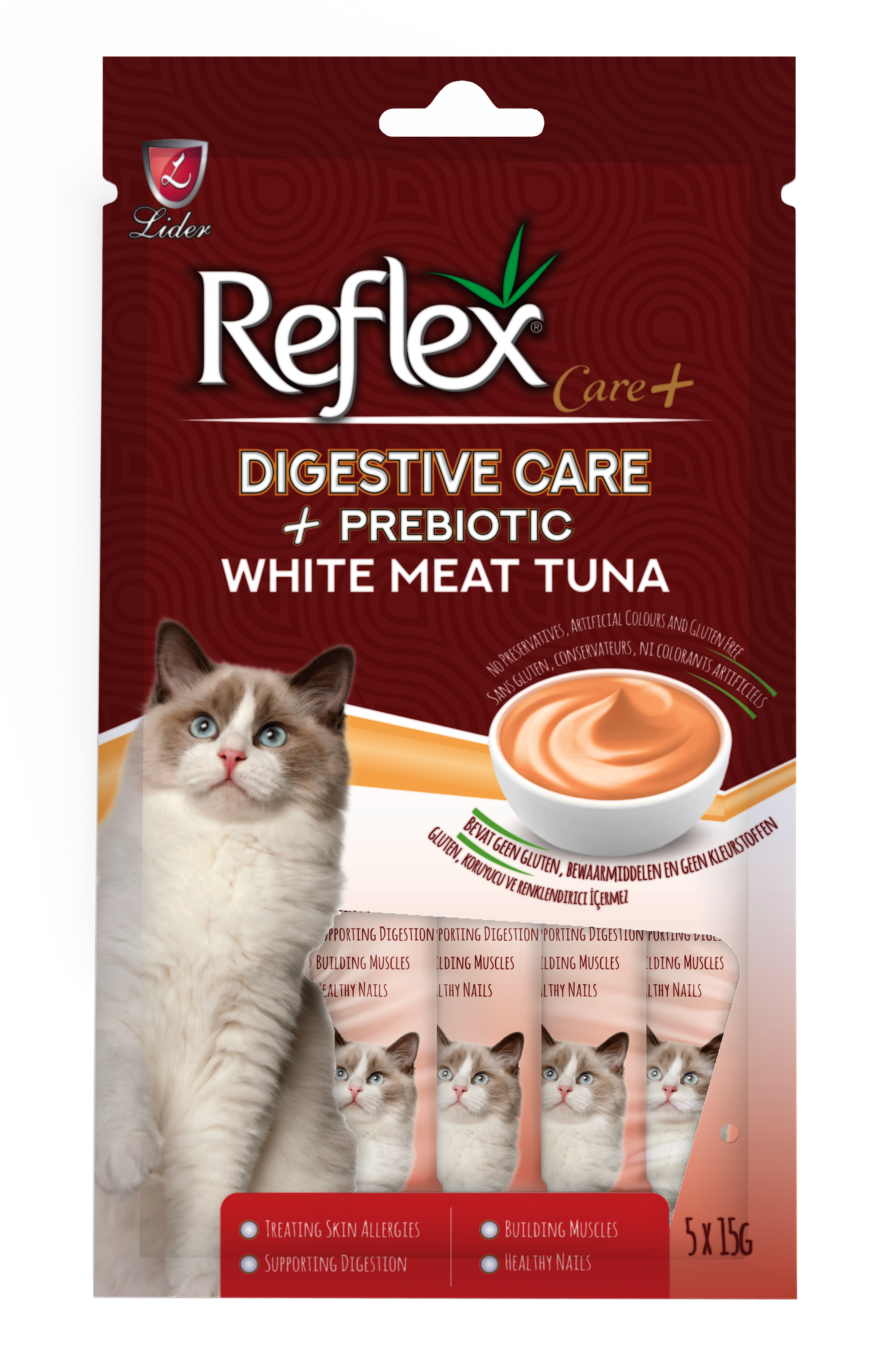 Reflex Care+ Functional Cat Treats - 5x15g_1