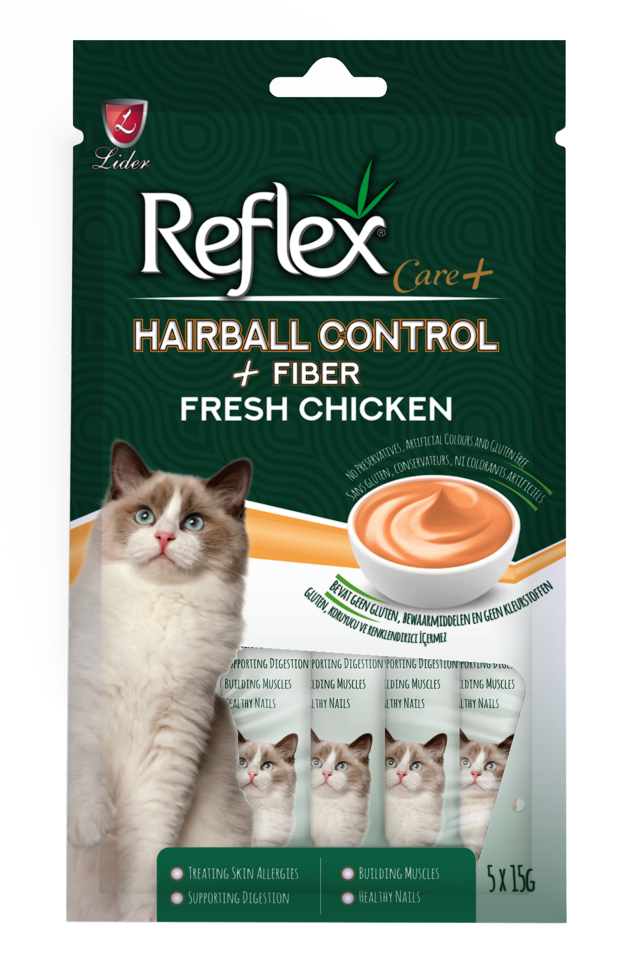 Reflex Care+ Functional Cat Treats - 5x15g_2