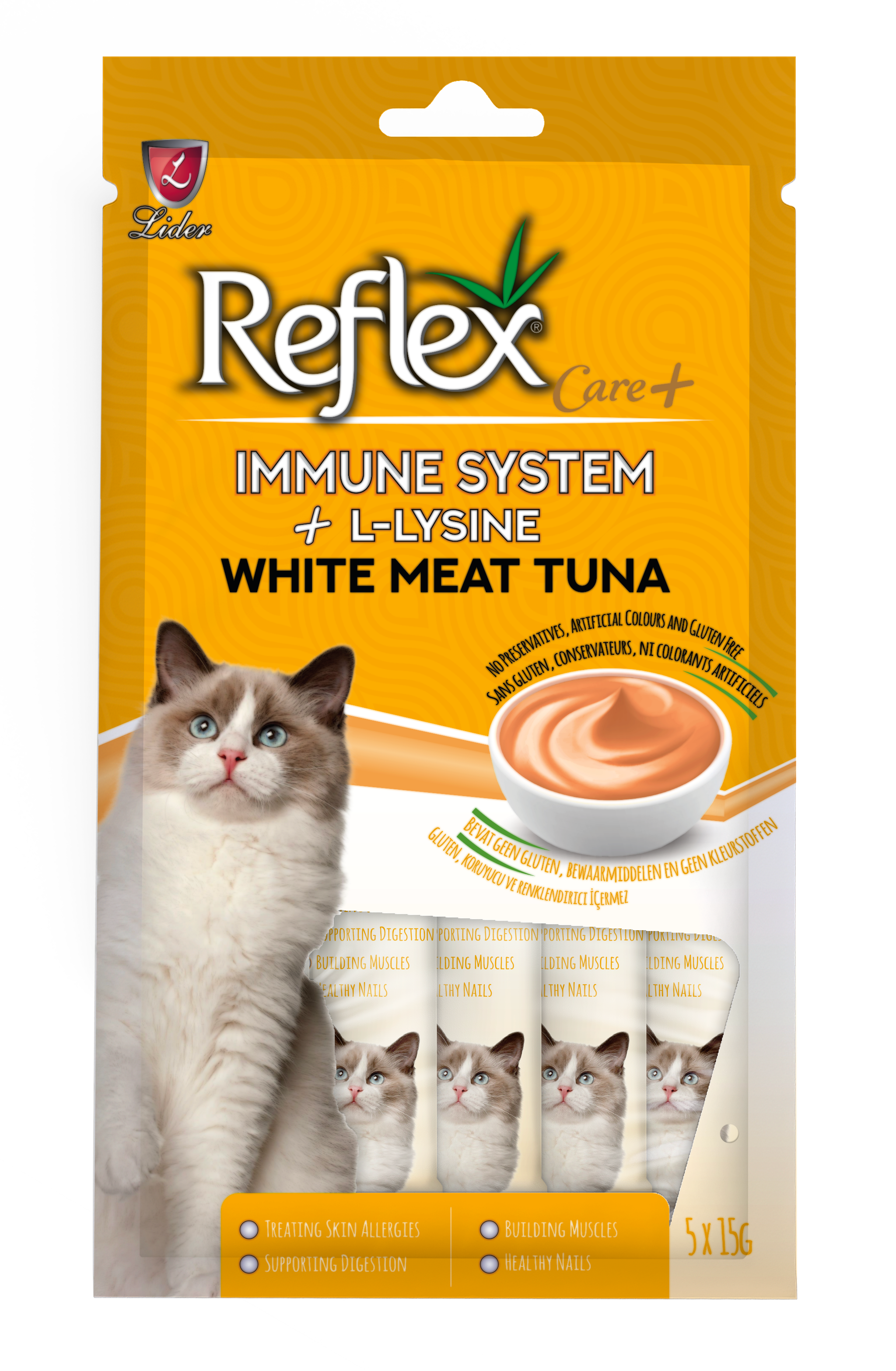 Reflex Care+ Functional Cat Treats - 5x15g_4