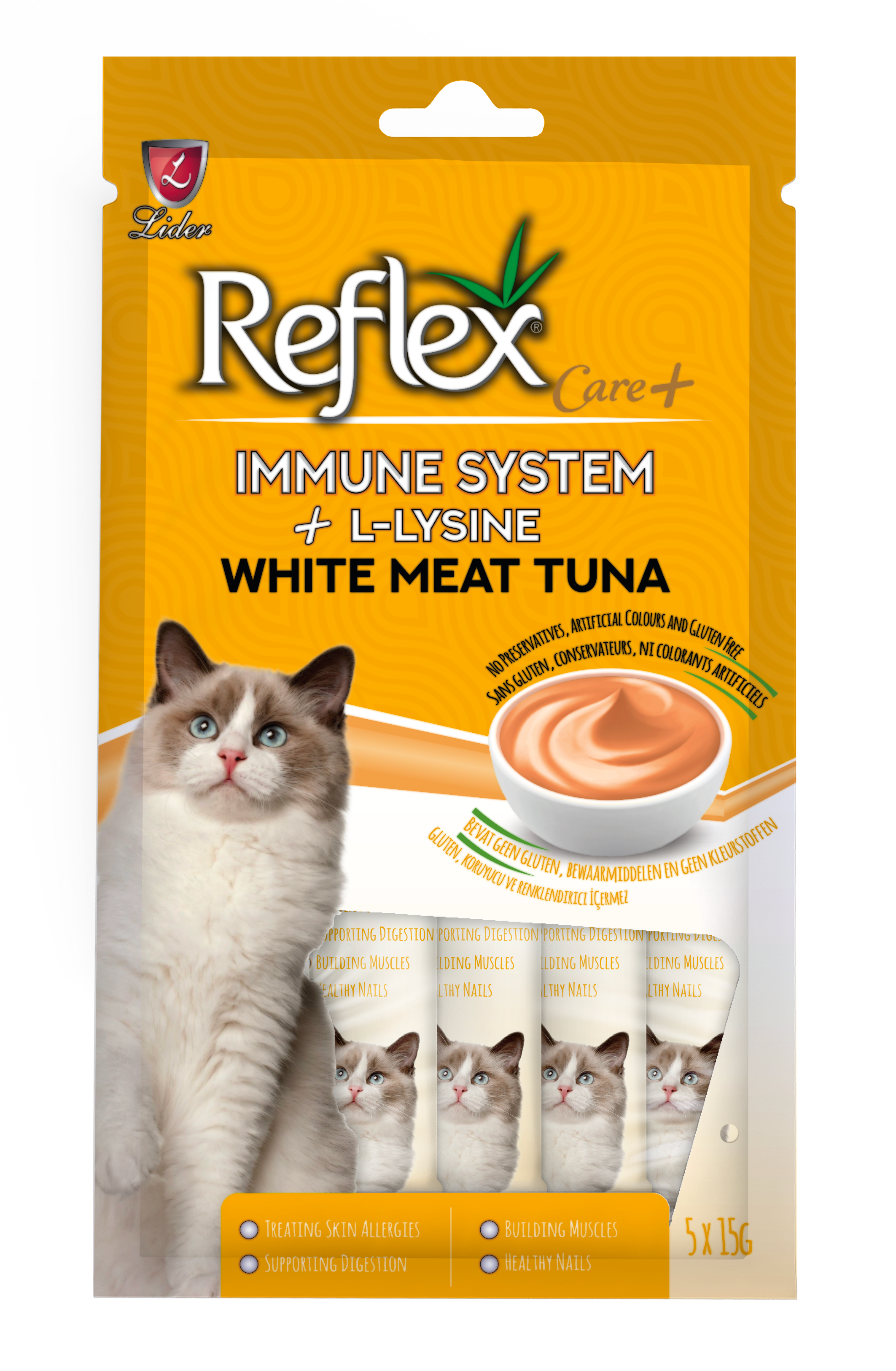 Reflex Care+ Functional Cat Treats - 5x15g_4