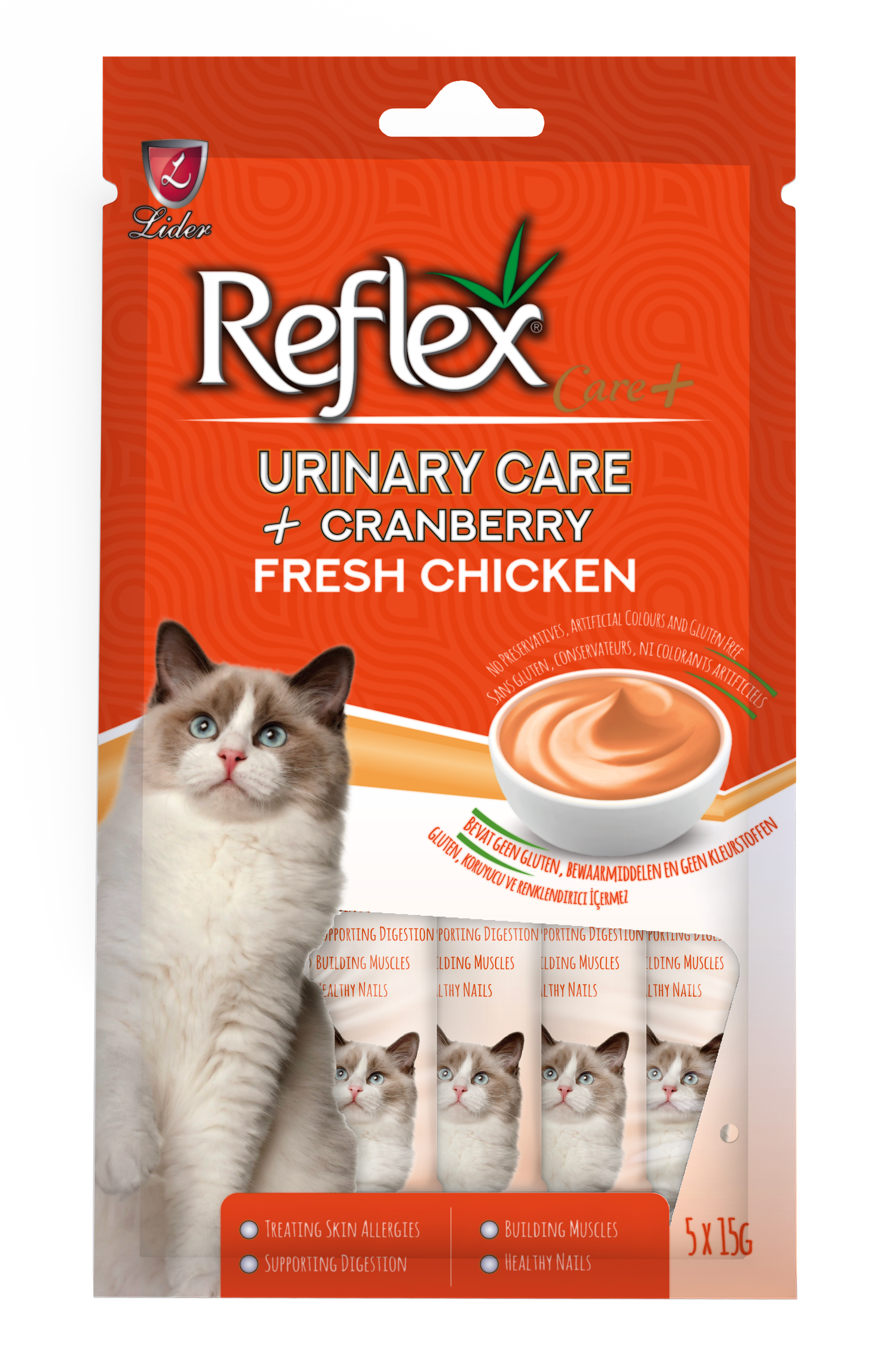 Reflex Care+ Functional Cat Treats - 5x15g_5
