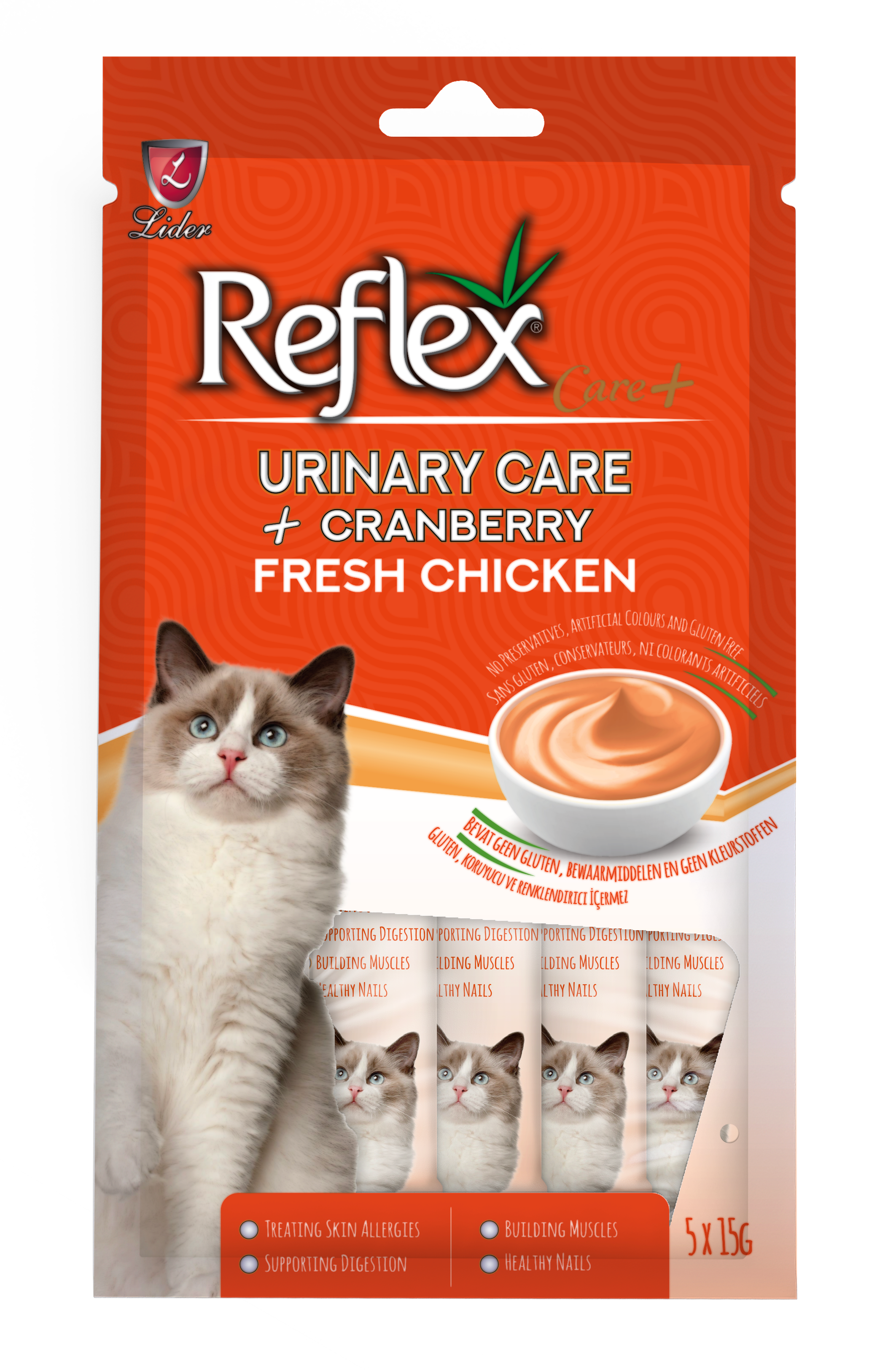 Reflex Care+ Functional Cat Treats - 5x15g_5