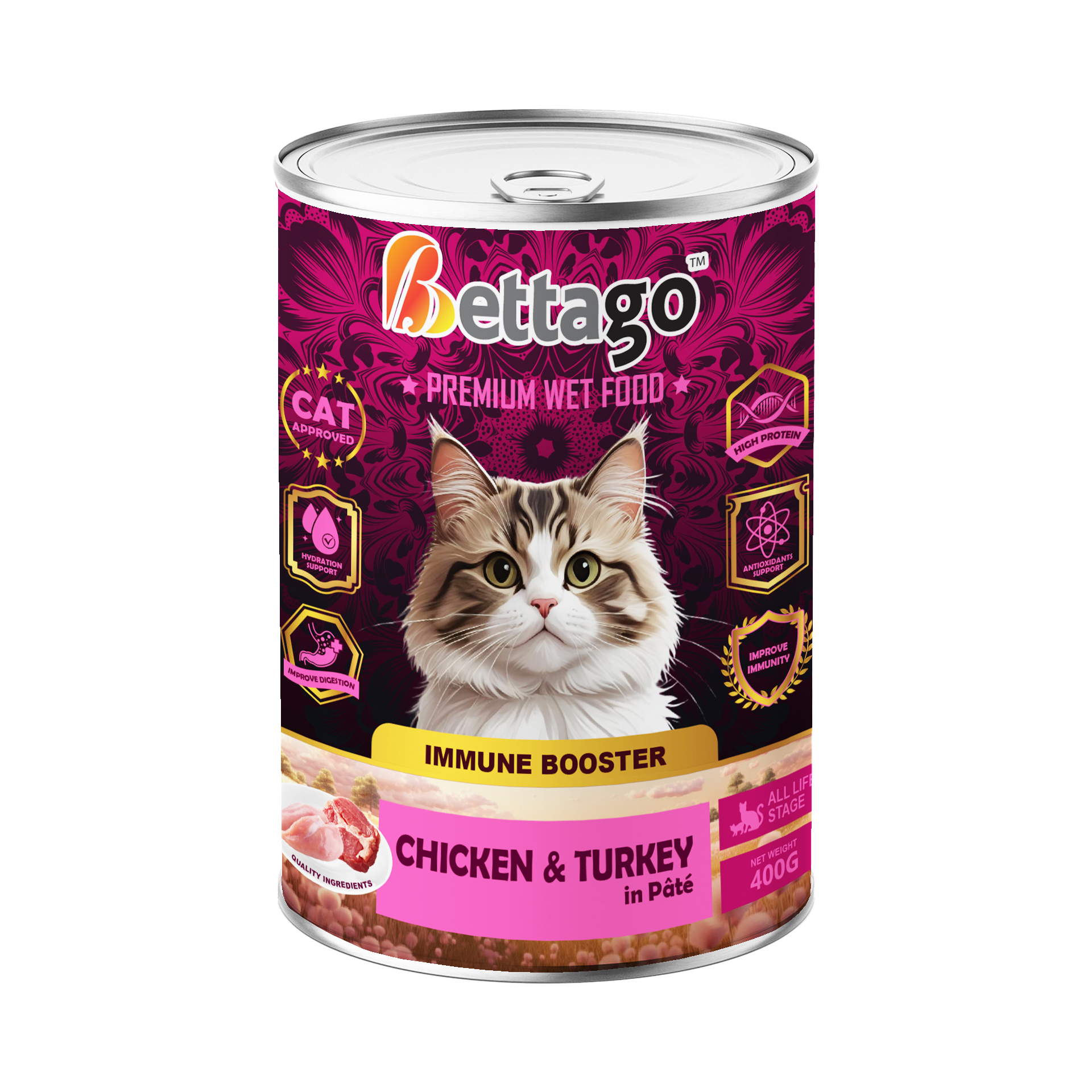 Bettago Premium Wet Cat Food (Pâté) - 400g_5