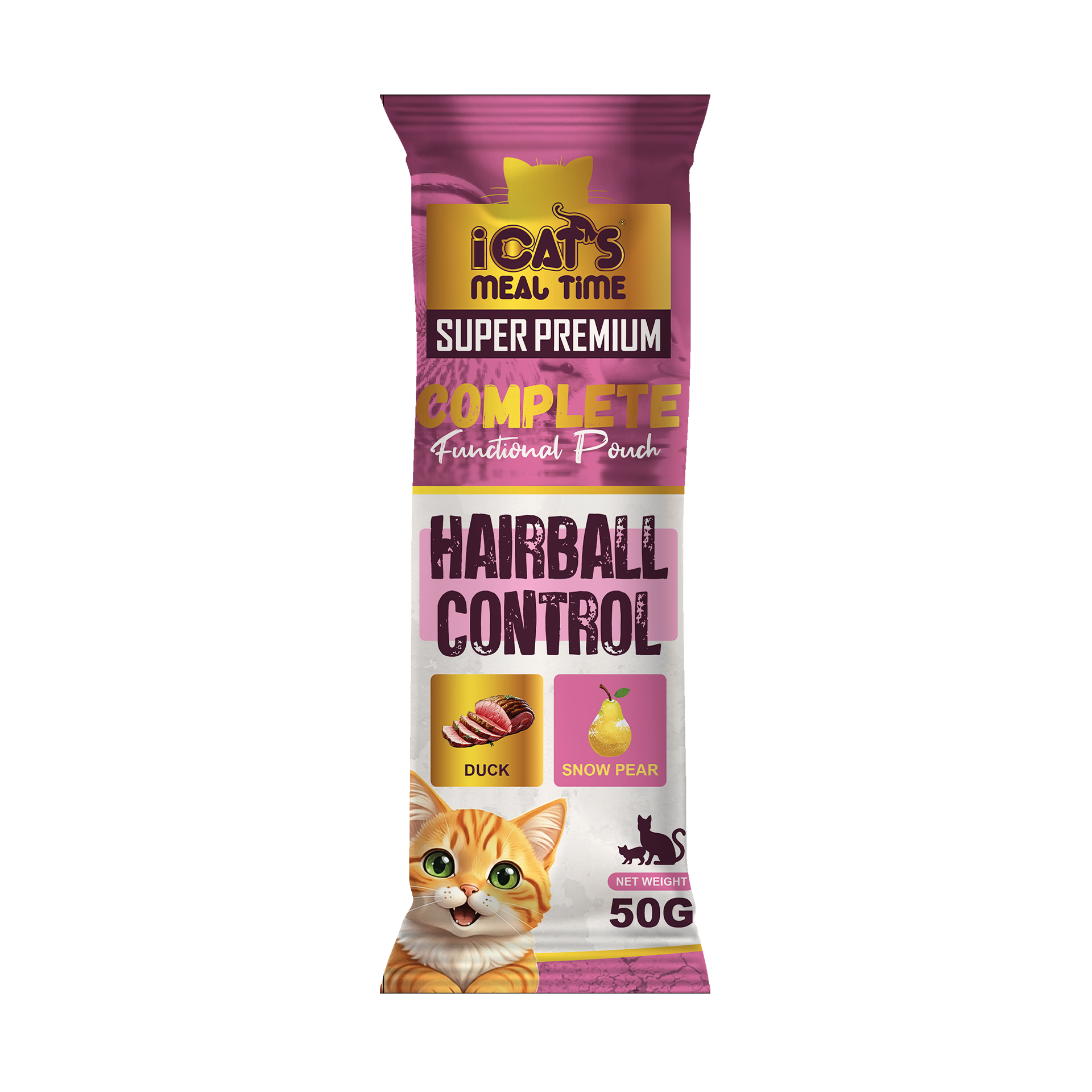 iCat's Meal Time Super Premium Complete Functional Pouch Cat Food - 50g_6