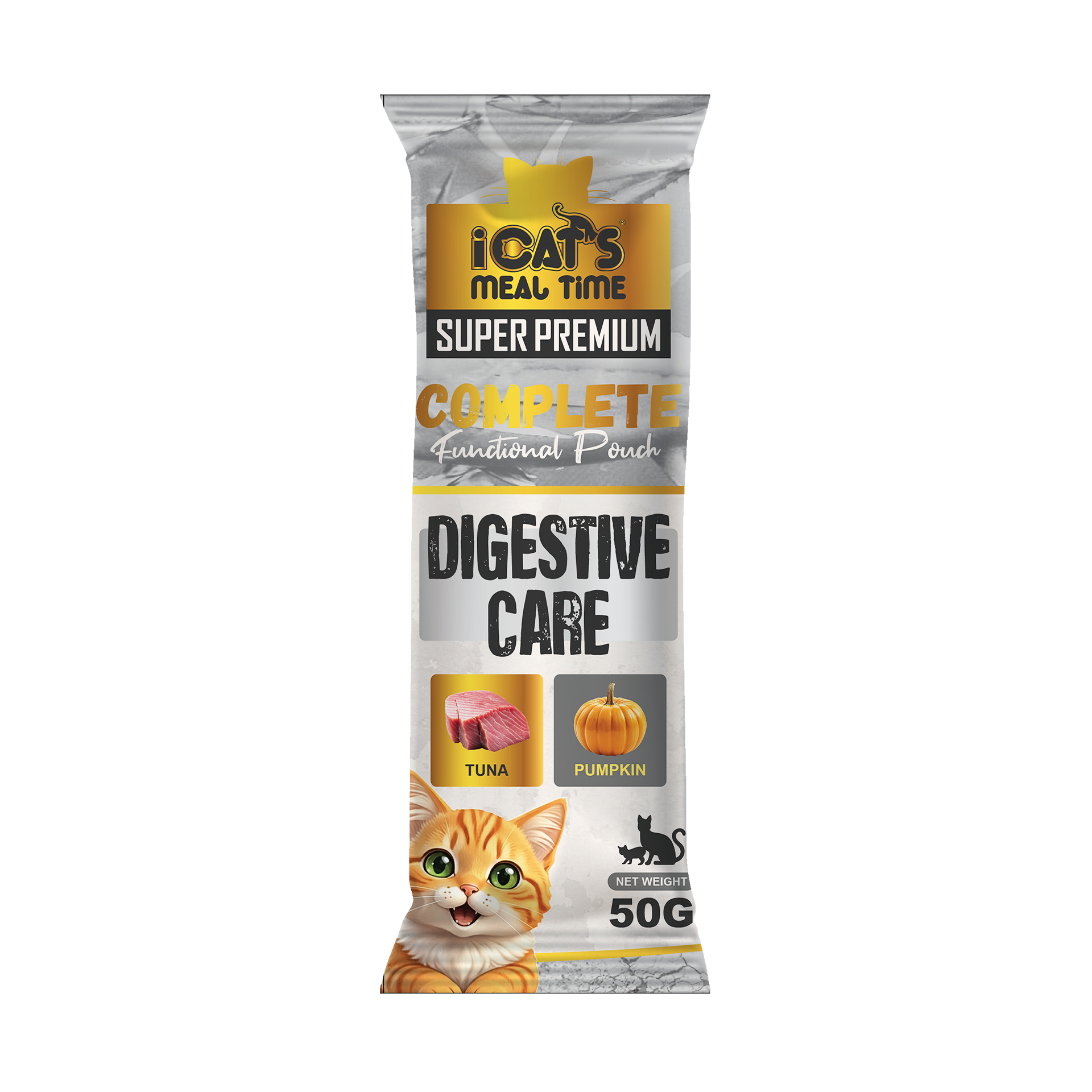 iCat's Meal Time Super Premium Complete Functional Pouch Cat Food - 50g_4