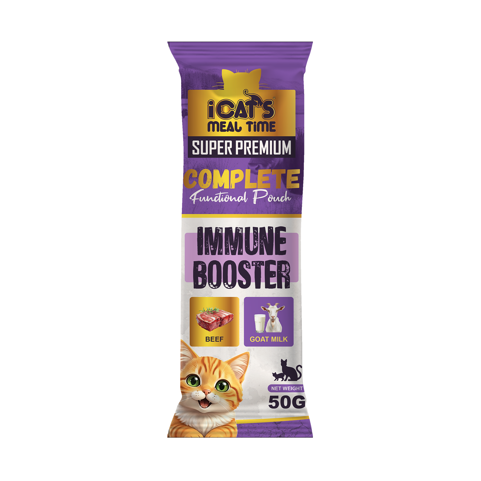iCat's Meal Time Super Premium Complete Functional Pouch Cat Food - 50g_2