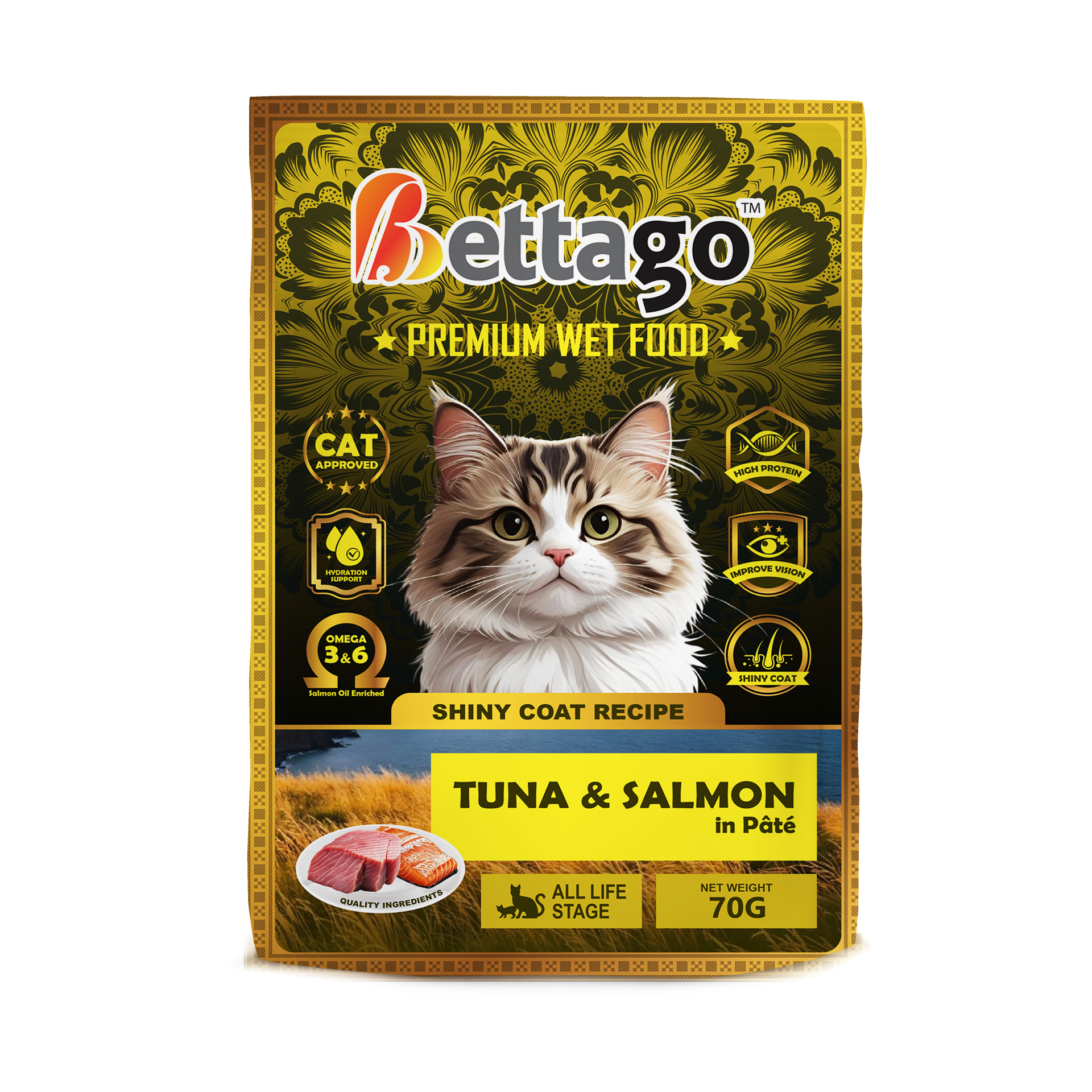 Bettago Premium Wet Cat Food (Pâté) Pouch - 70g_4