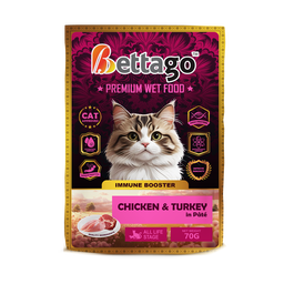 Bettago Premium Wet Cat Food (Pâté) Pouch - 70g
