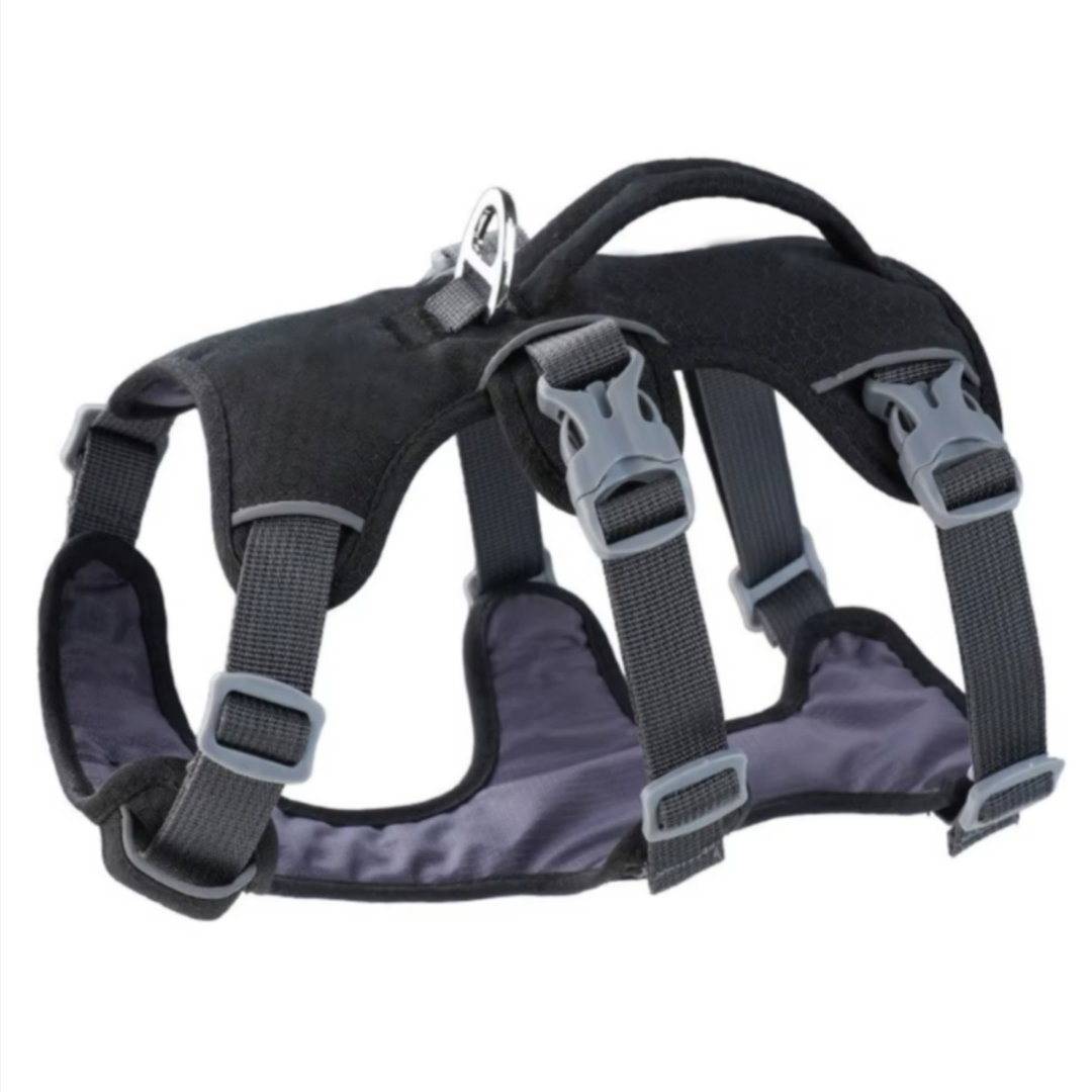 Dog Harness with Handle – Adjustable Reflective Nylon Vest for Small to Large Dogs