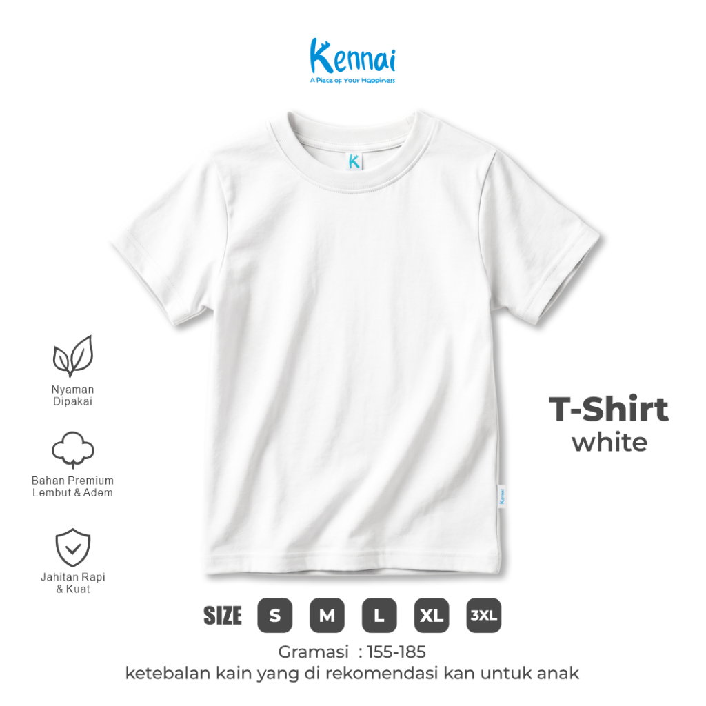 KAOS ATASAN PENDEK POLOS WHITE_0